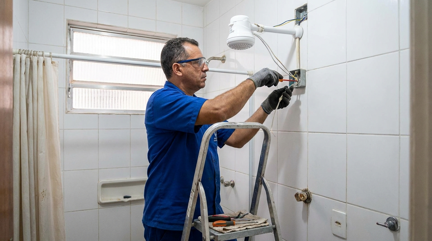 Instalação de Chuveiro Elétrico perto de mim em Botucatu‑SP