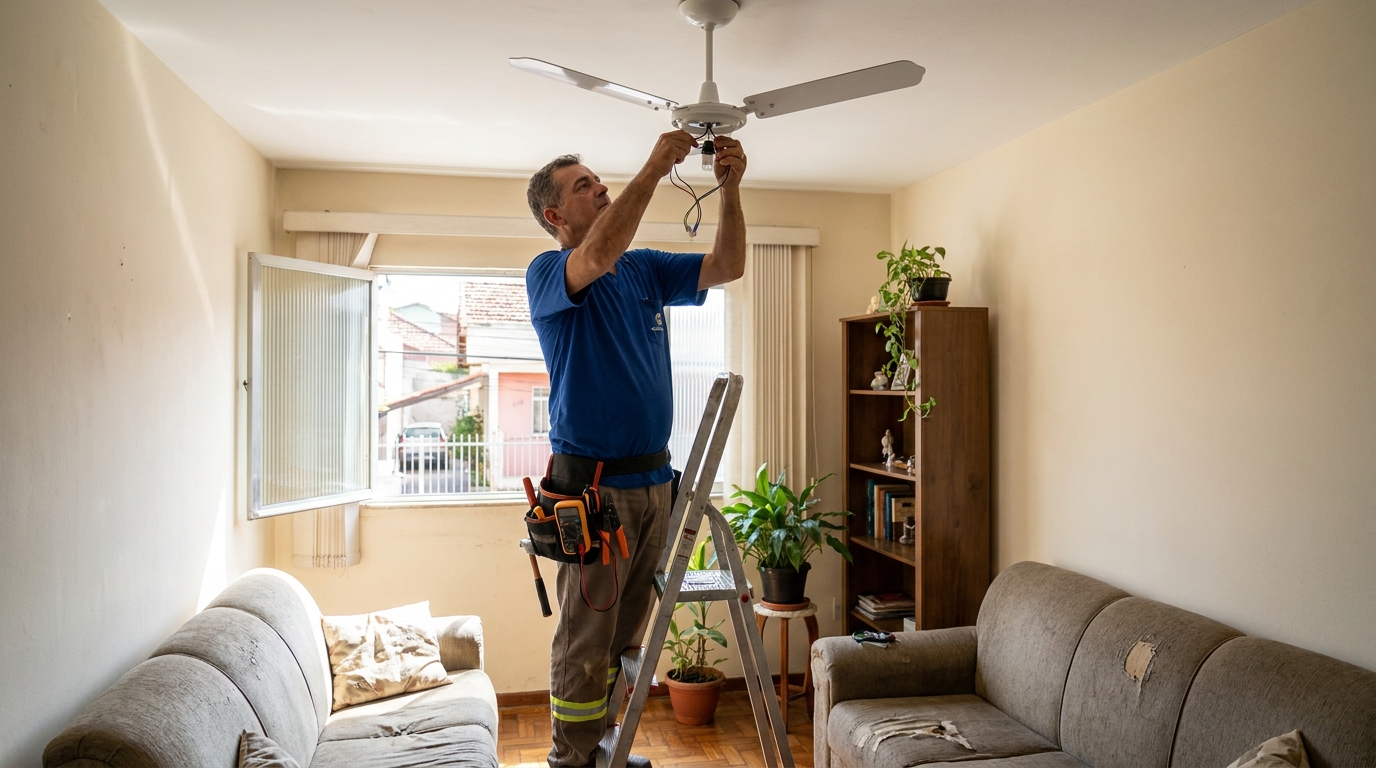Instalação de Ventilador de Teto perto de mim em Botucatu‑SP